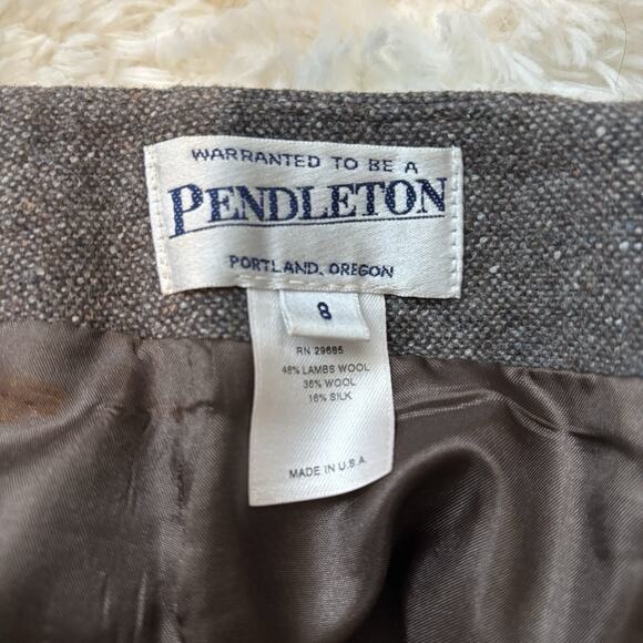 Pendleton Women's Charcoal Wool & Silk Knee Length Pencil Skirt sz 8 Made In USA - Picture 5 of 6